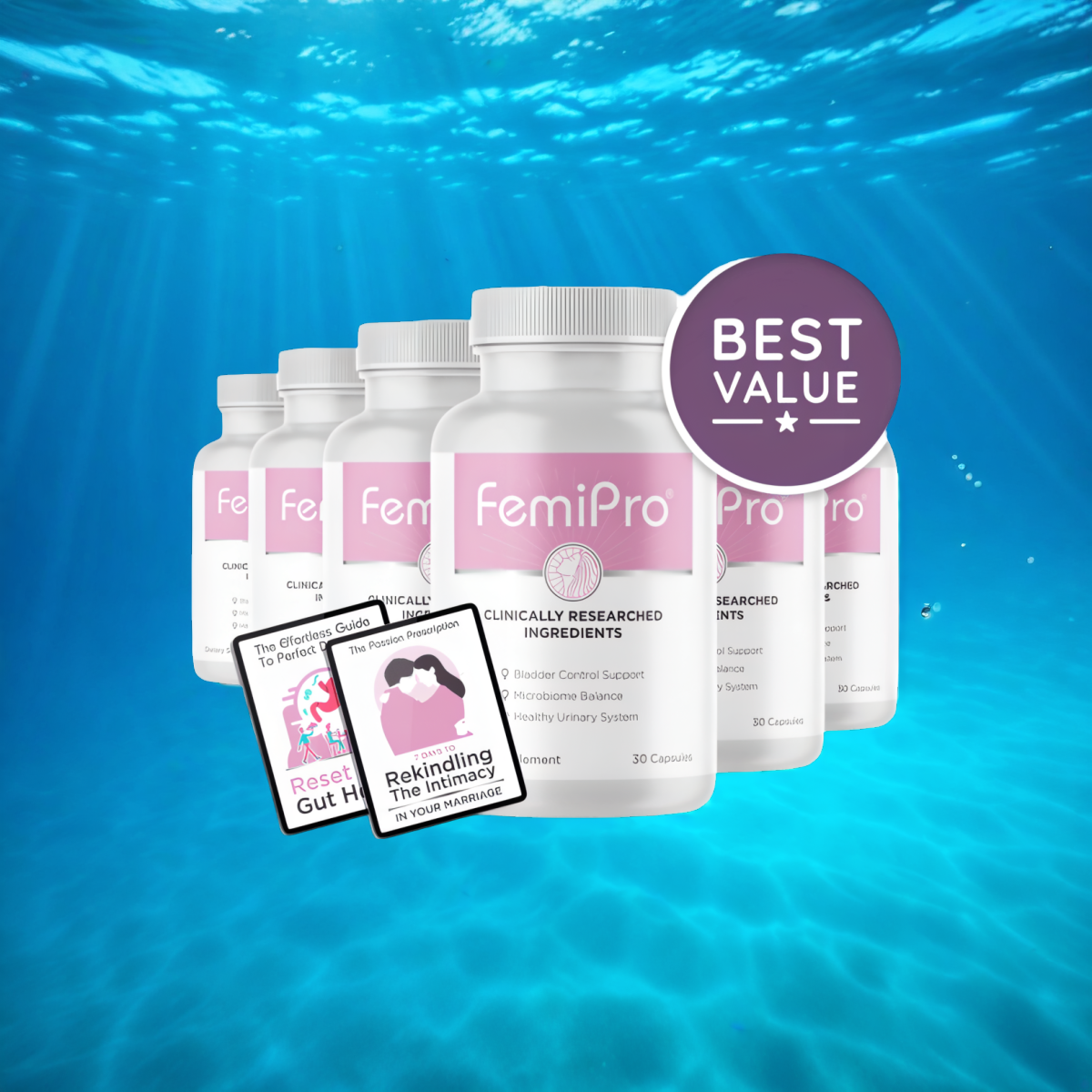 FemiPro - 6 Bottles + 2  Ebooks