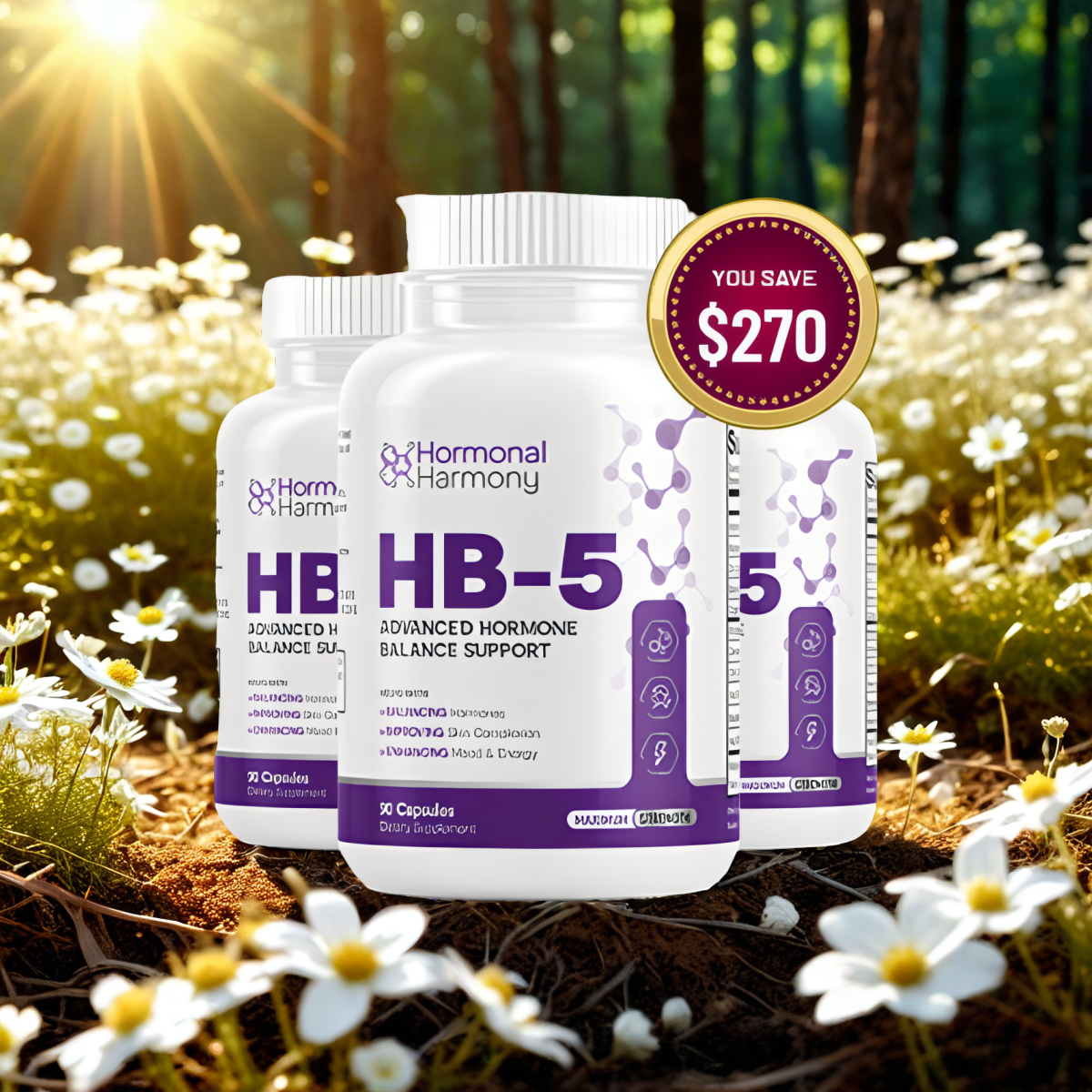 HB-5 (Hormonal Balance 5) - 3 month supply