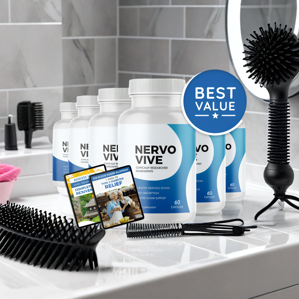 Nervovive - 6 Bottles + 2  Ebooks