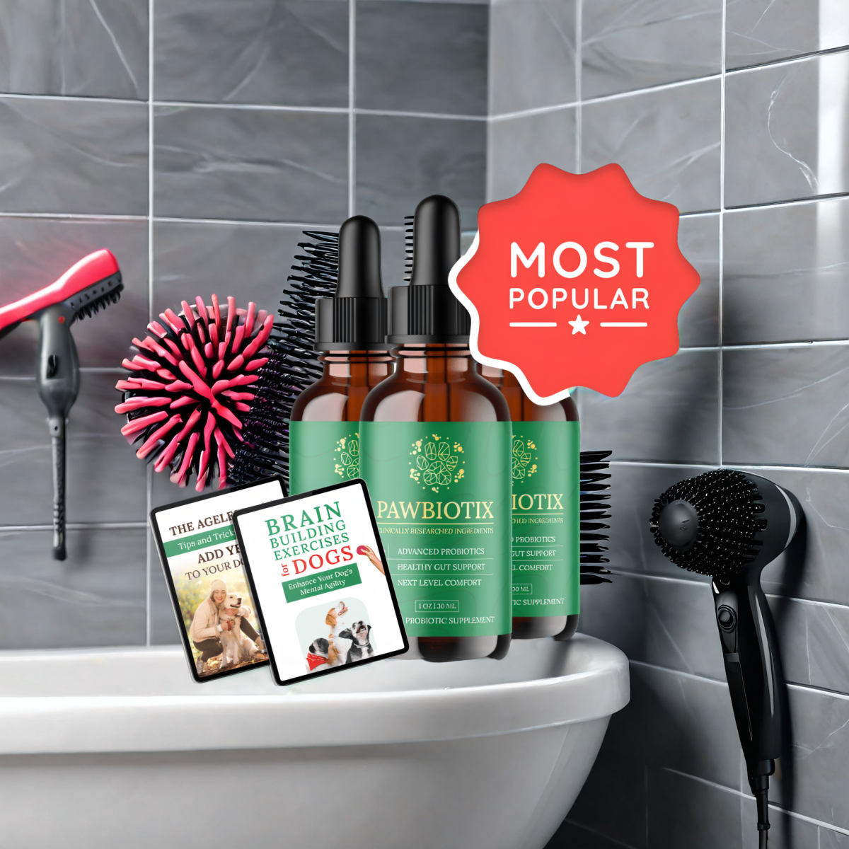 Pawbiotix - 3 Bottles + 2  Ebooks